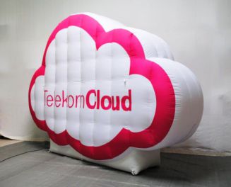 Aufblasbare Telekom-Cloud