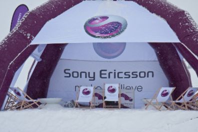 Aufblasbares Zelt für Sony Ericsson in Ischgl