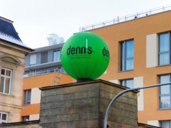Standballon in runder Form für Denn's