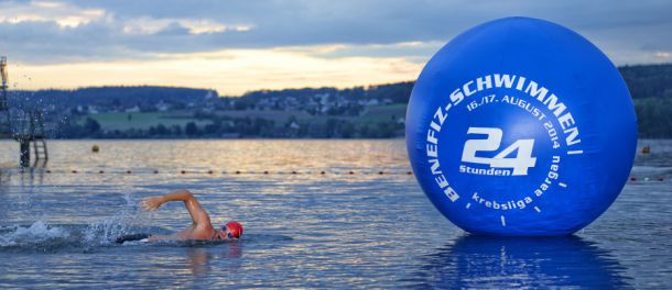 Werbeballon 2m als Boje für Krebsliga Aargau