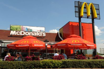 Werbeschirme Rund für McDonalds