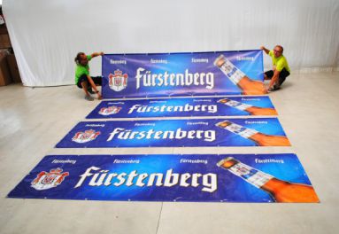 Werbebanner für Fürstenberg Brauerei