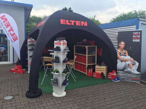 Aufblasbare Eventausstattung für ELTEN GmbH beim Spax Cup